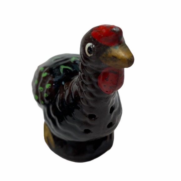Vintage Redware Turkey Thanksgiving Salt And Pepper Shaker Set - Picture 3 of 7
